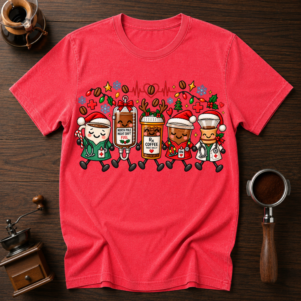 Sleighing The Night Shift Dyed T-shirt