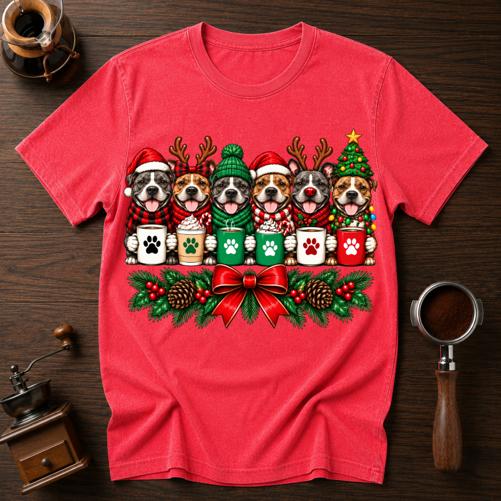 Christmas Pitties Dyed T-shirt