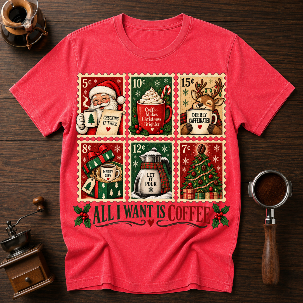 All I Want Is Coffee Dyed T-shirt