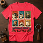 Emotionally Supported By Coffee Dyed T-shirt