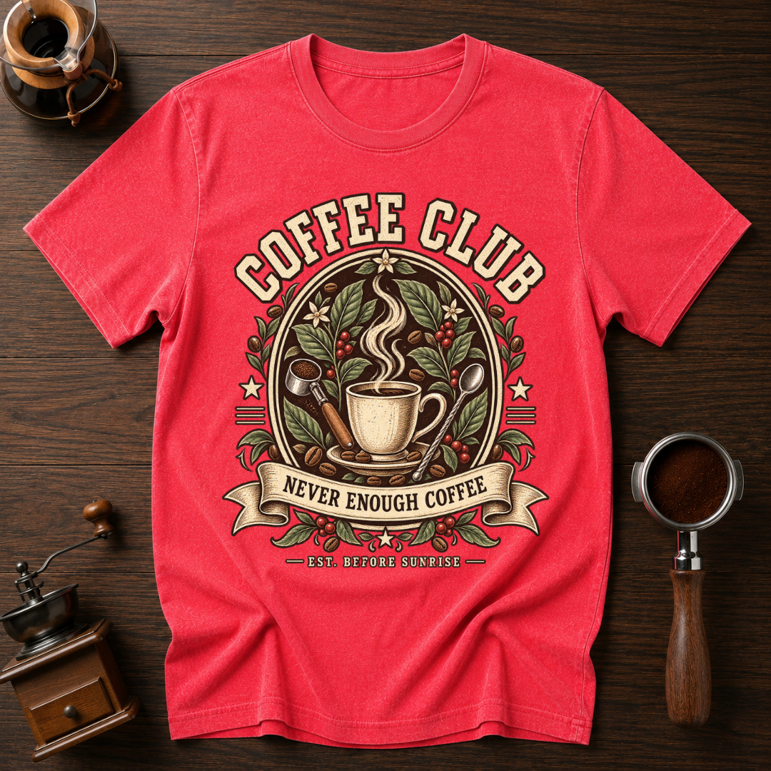 Coffee Club Never Enough Coffee Dyed T-shirt