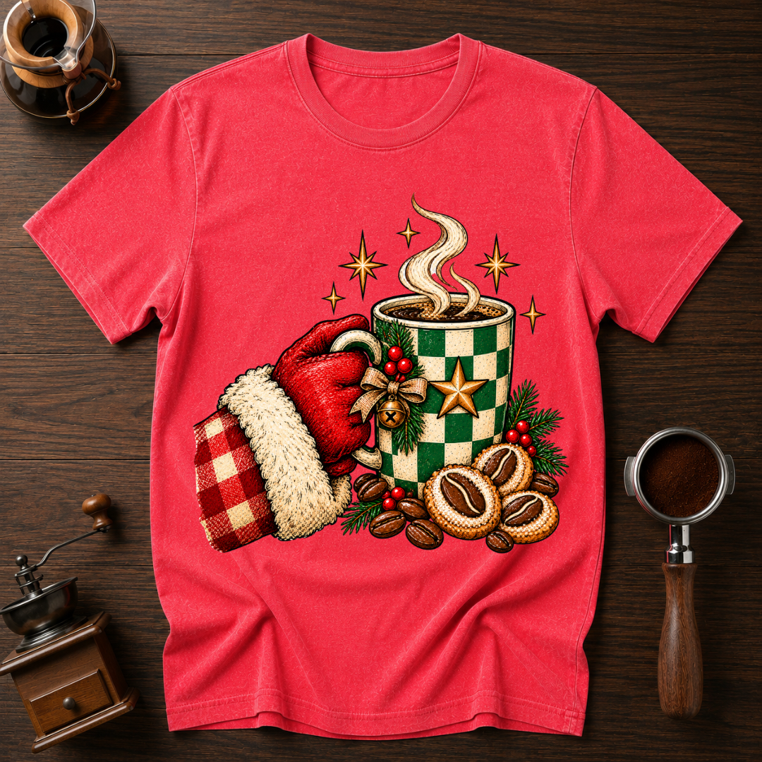 Santa's Coffee Break Dyed T-shirt