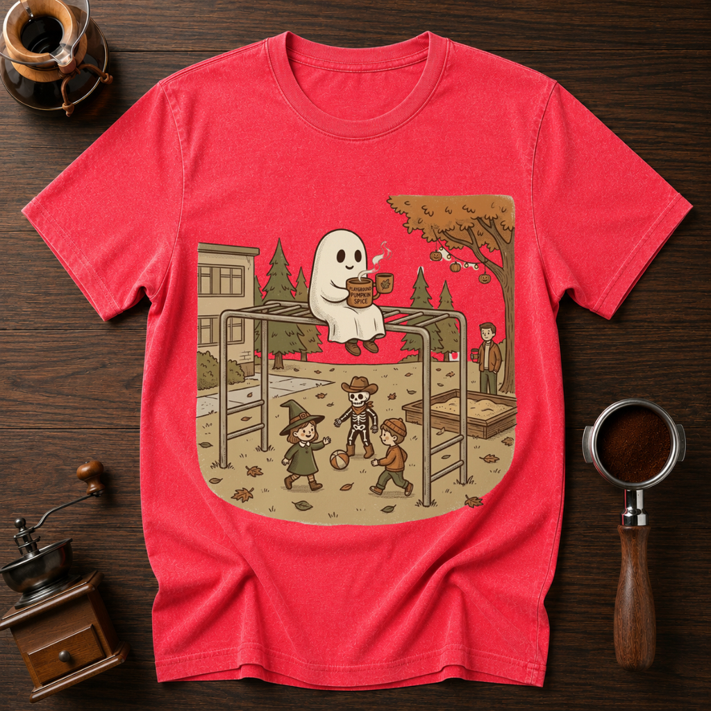 Pumpkin Spice Playground Dyed T-shirt