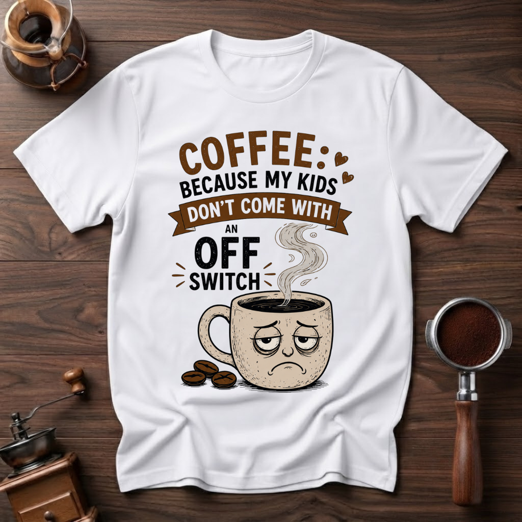 Coffee: Because Kids Don't Have Off Switches Dyed T-shirt