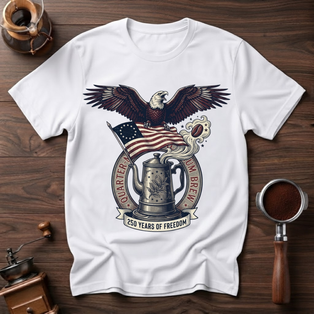 Freedom Eagle Coffee Dyed T-Shirt