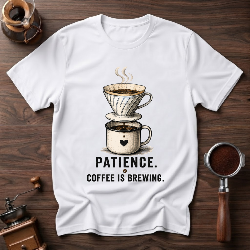Patience Coffee is Brewing Dyed T-shirt