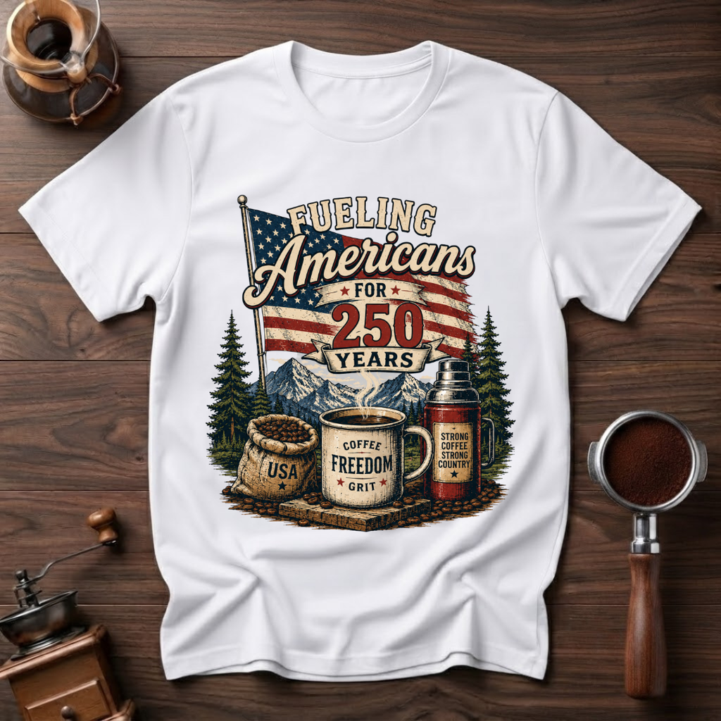 Strong Coffee Strong Country Dyed T-shirt