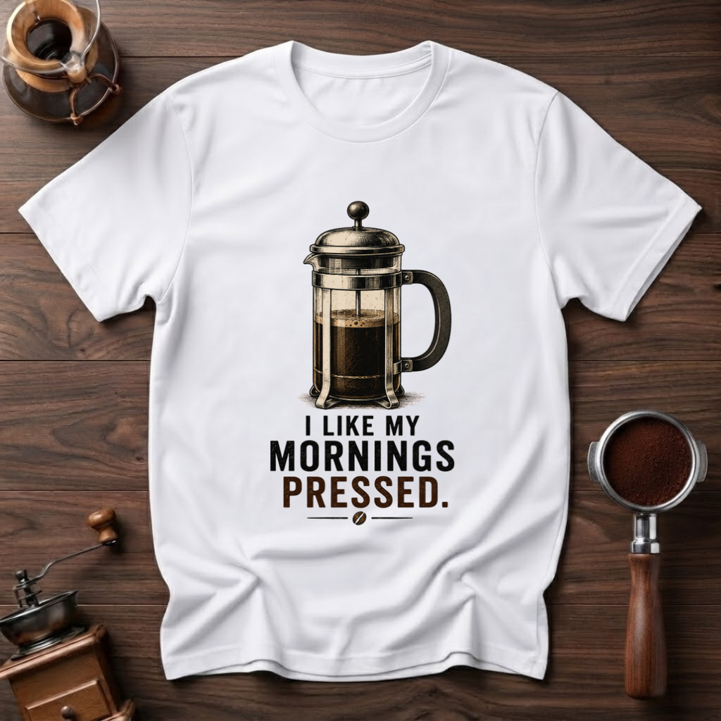 I Like My Mornings Pressed Dyed T-shirt