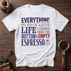 Bottom of an Empty Espresso Dyed T-shirt