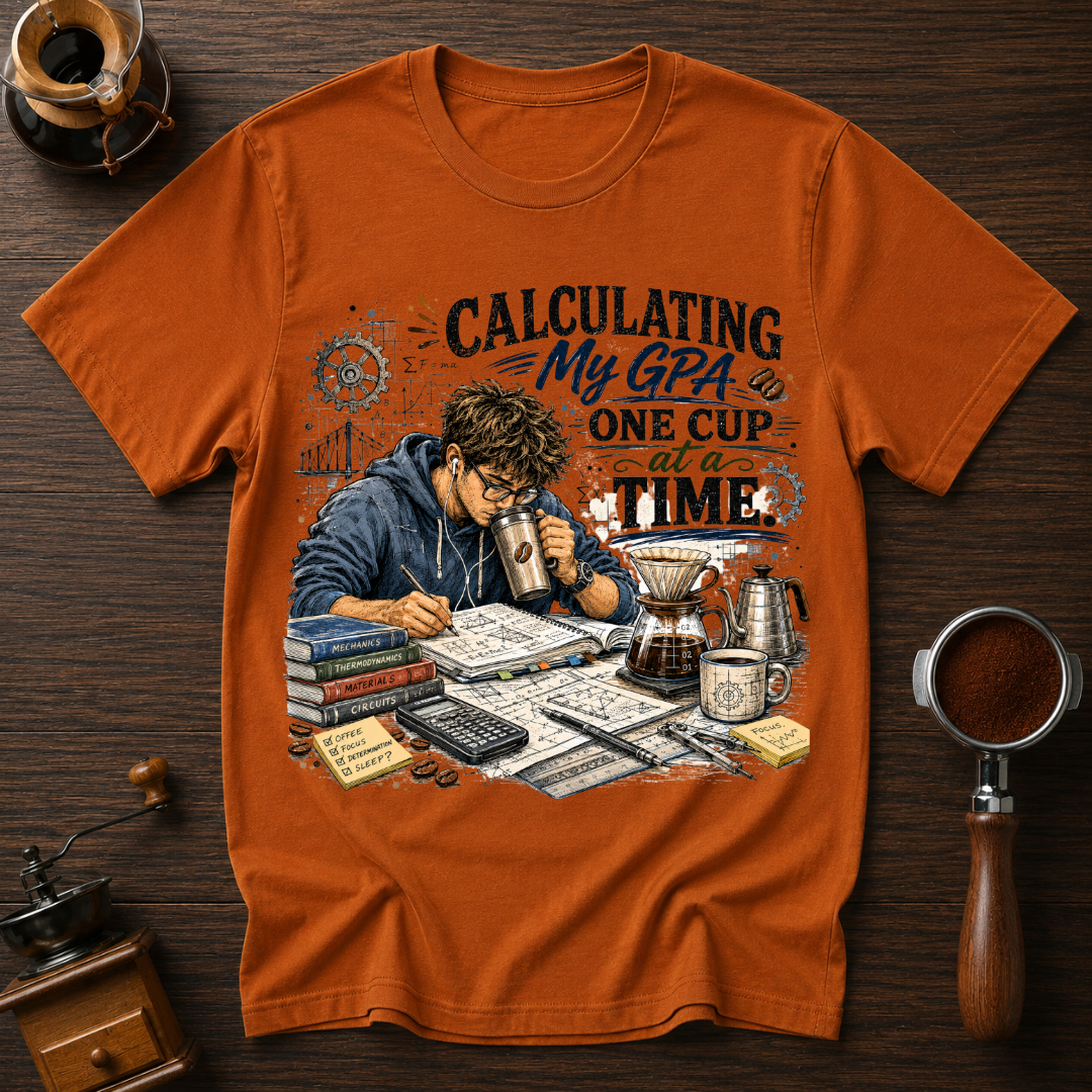 Calculating My GPA One Cup at a Time Dyed T-shirt