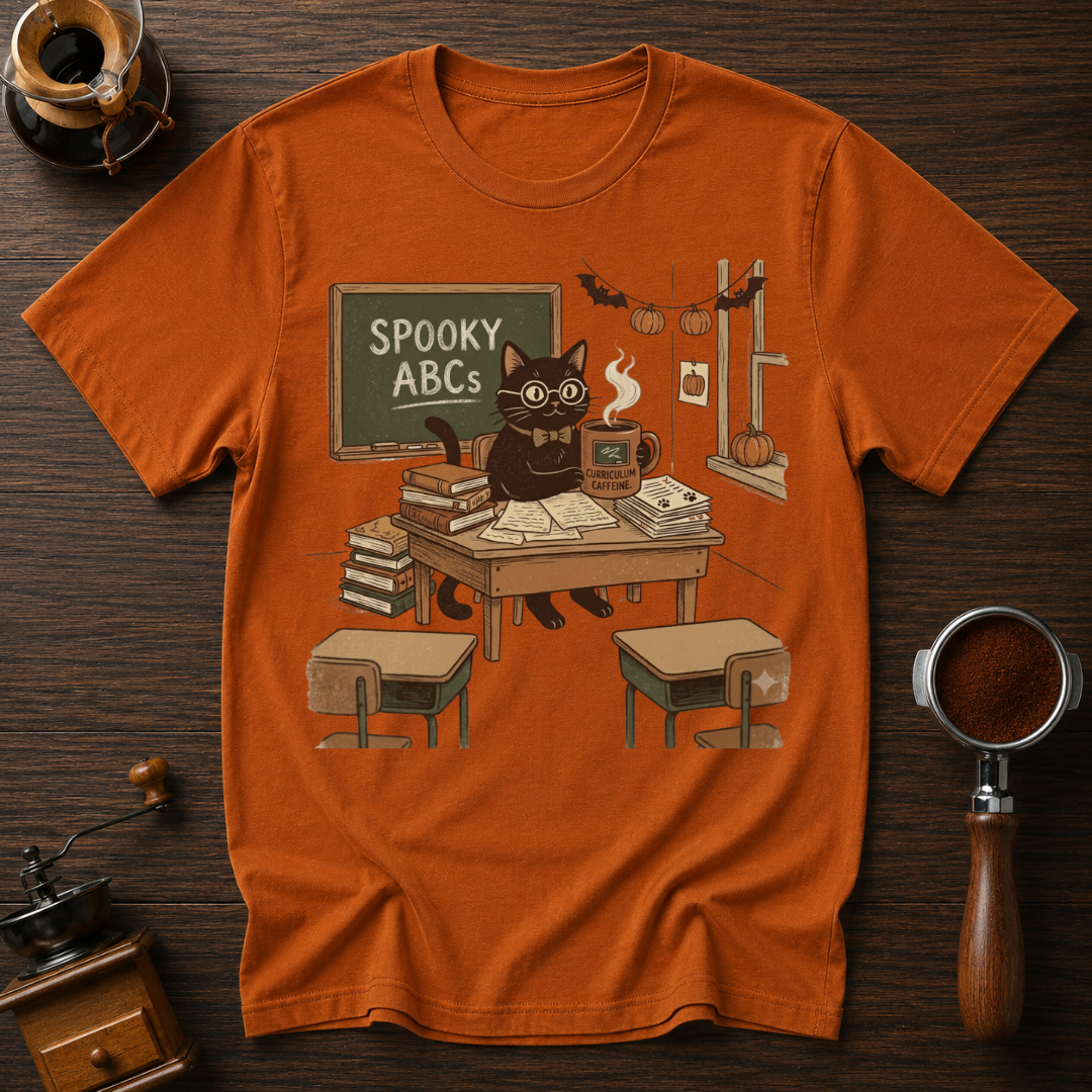 Spooky ABC's Dyed T-shirt
