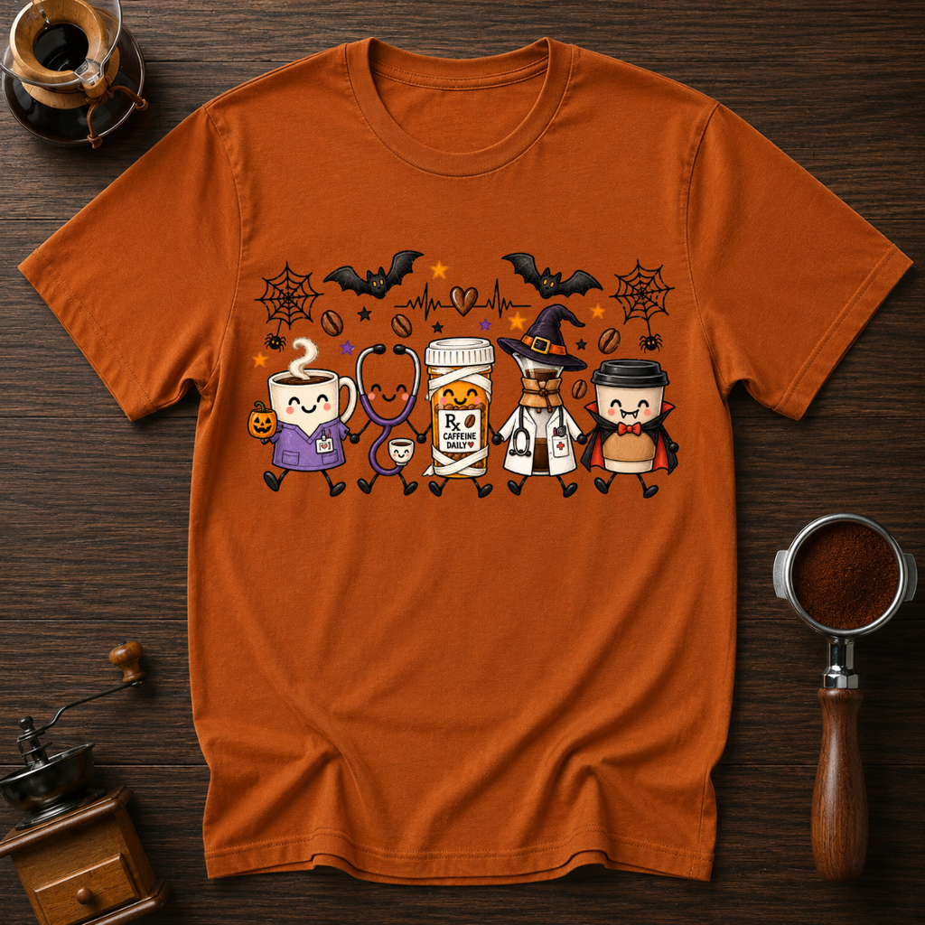 Coffee Is My Prescription Dyed T-shirt