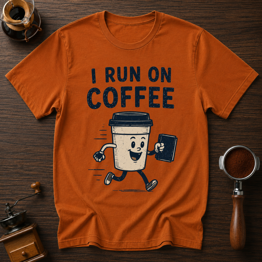 I Run on Coffee Dyed T-shirt