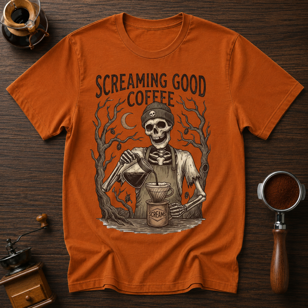 Screaming Good Coffee Dyed T-shirt