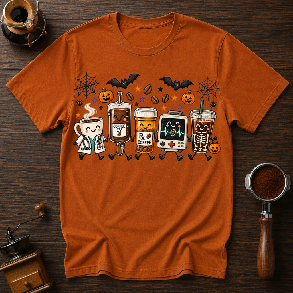 Caffeinated Emergency Department Dyed T-shirt