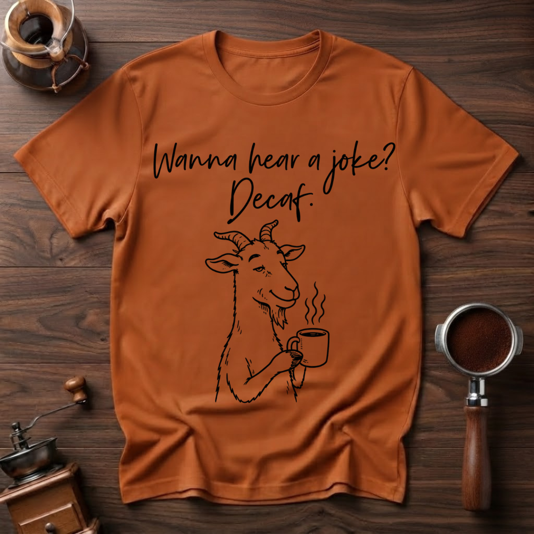 Wanna Hear a Joke? Decaf Dyed T-shirt
