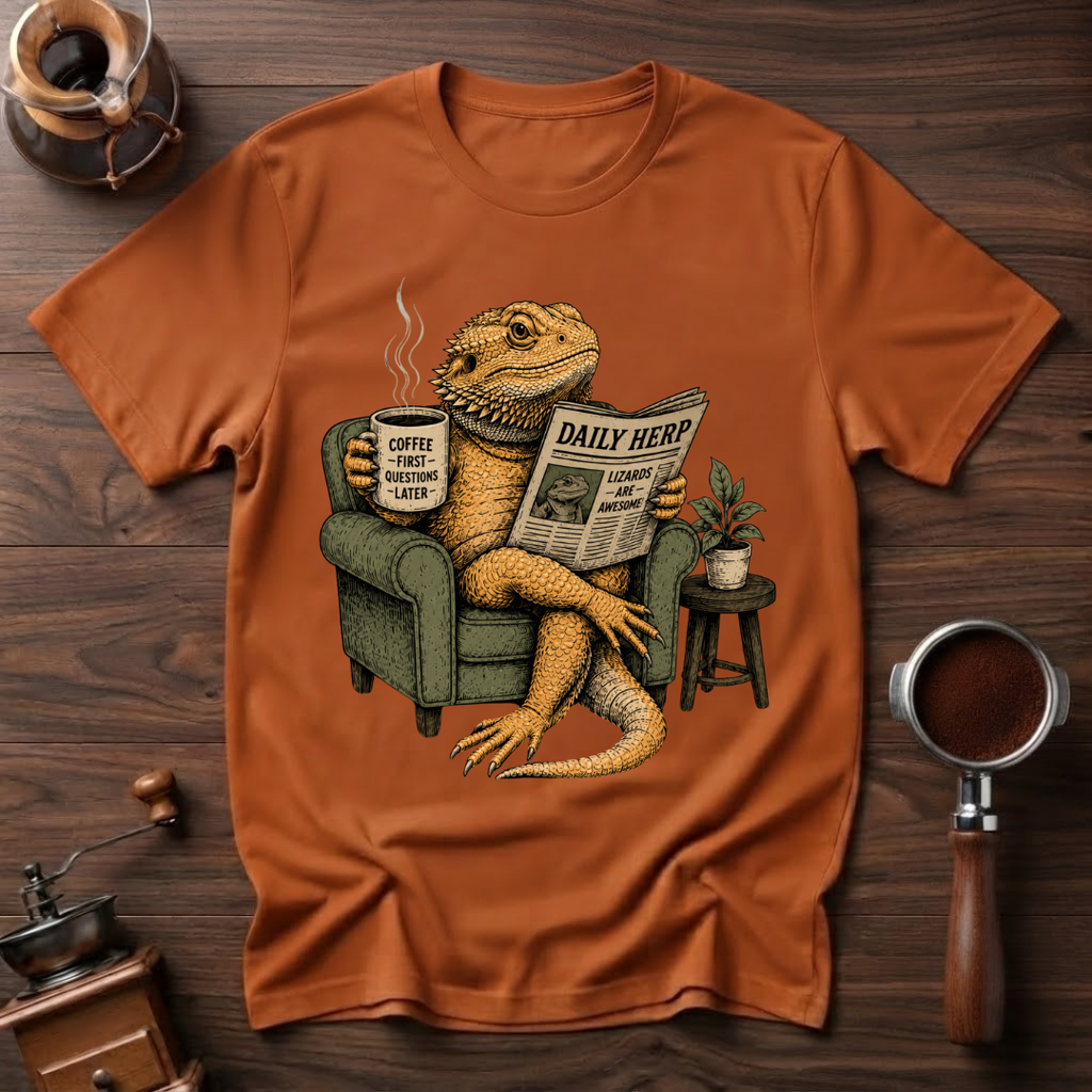 Beardie Morning Routine Dyed T-shirt