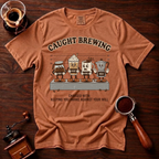 Caught Brewing Shirt, Funny Coffee Mugshot Tee, Police Lineup Shirt, Sarcastic Coffee Lover Gift, Barista Gift, Garment Dyed T-Shirt
