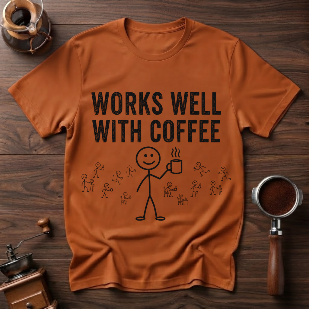 Works Well with Coffee Dyed T-shirt