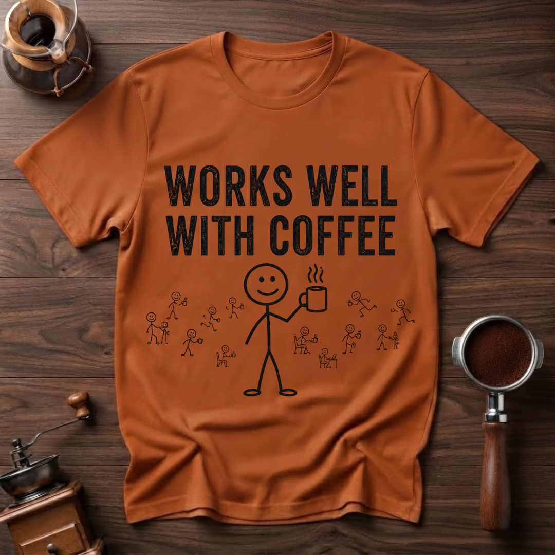 Works Well with Coffee Dyed T-shirt