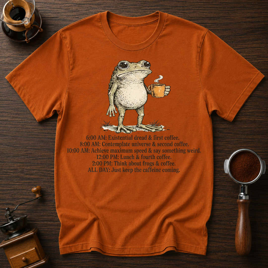 Frog's Caffenine Schedule Dyed T-shirt