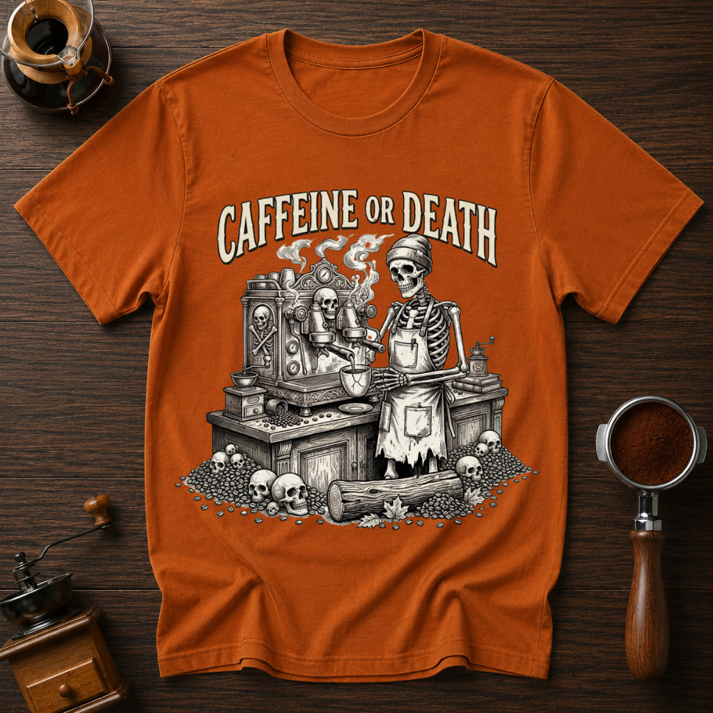 Caffeine or Death Dyed T-shirt