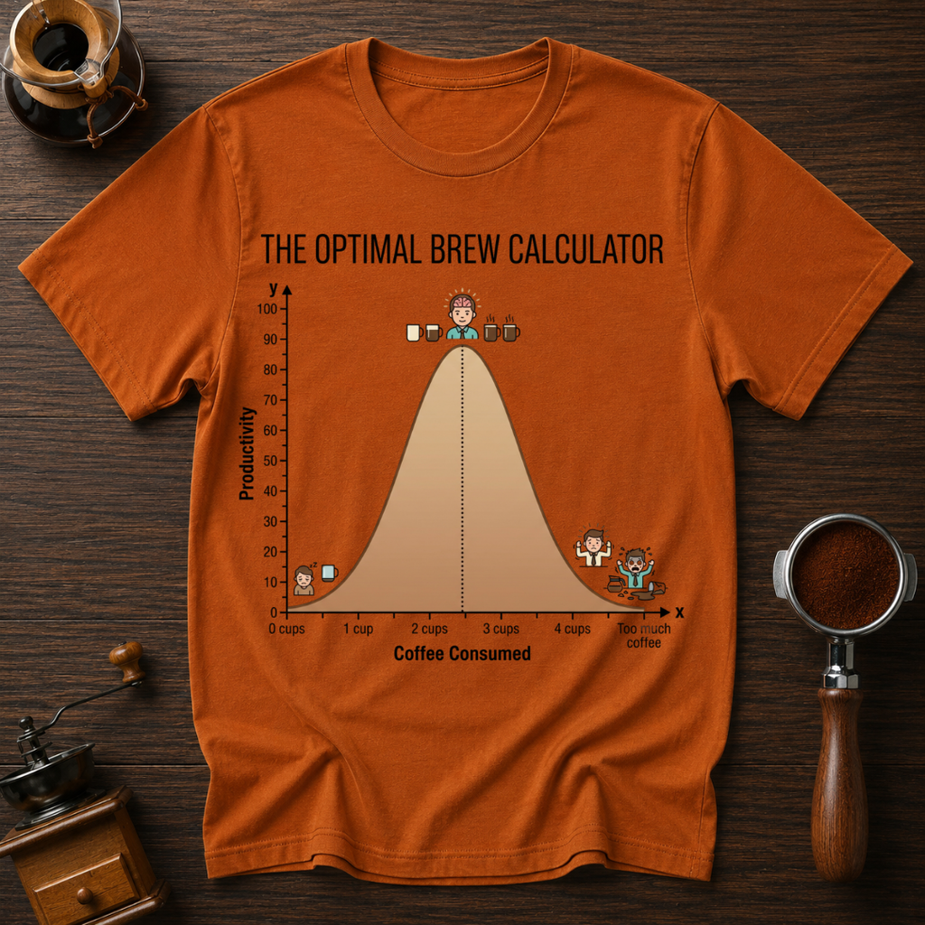 Optimal Brew Caculator Dyed T-shirt