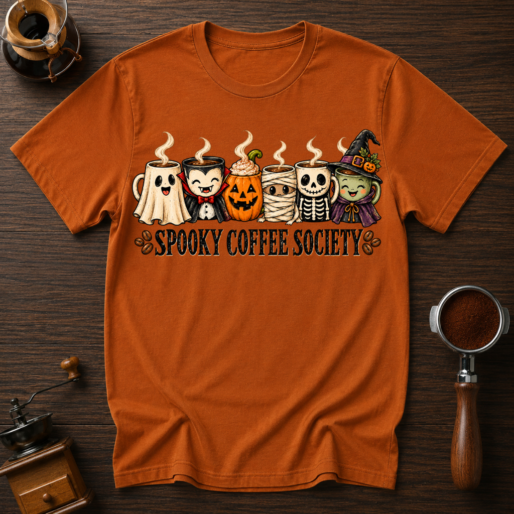 Spooky Coffee Society Dyed T-shirt