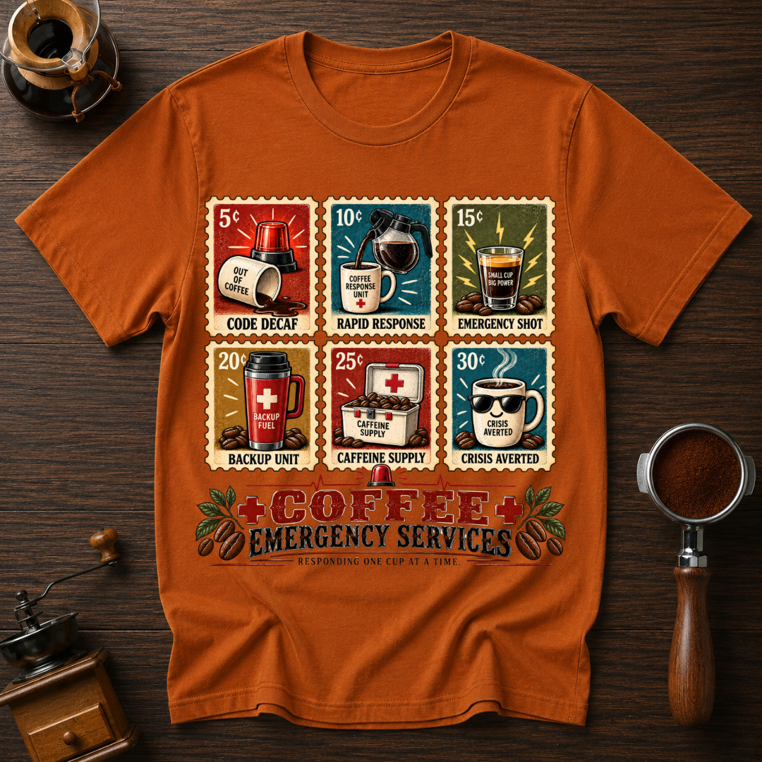 Coffee Emergency Services Dyed T-shirt